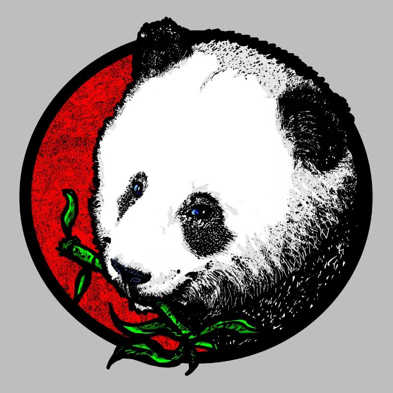 Panda head (bamboo / colored)