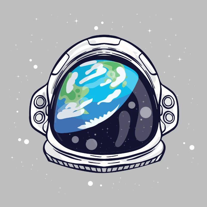 Espace de l’astronaute casque fun tout l’espace