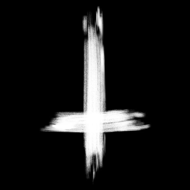 Sinner - Sinful - Cross turned upside down
