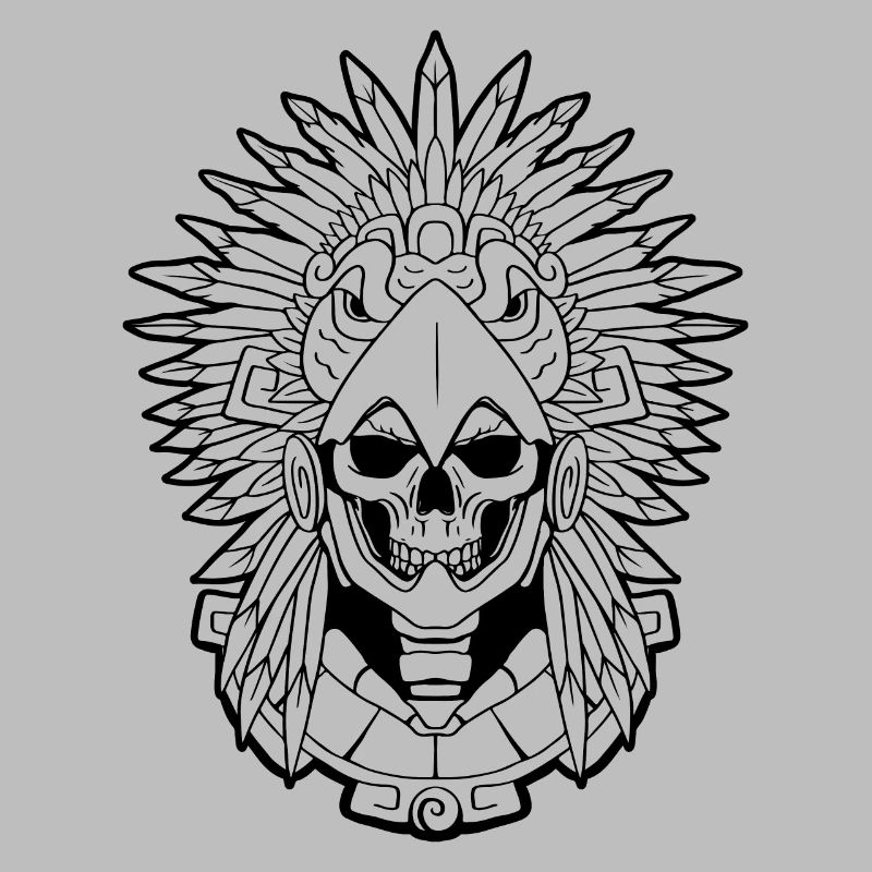 Aztec Eagle Warrior Mayan Skull Inca