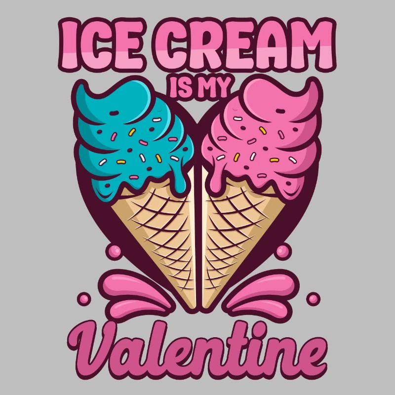 Crème glacée Cône de la Saint-Valentin
