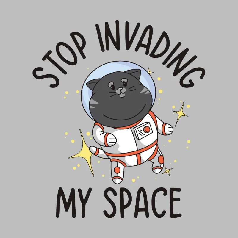 Astronaute de chat ronronnant dans l’espace