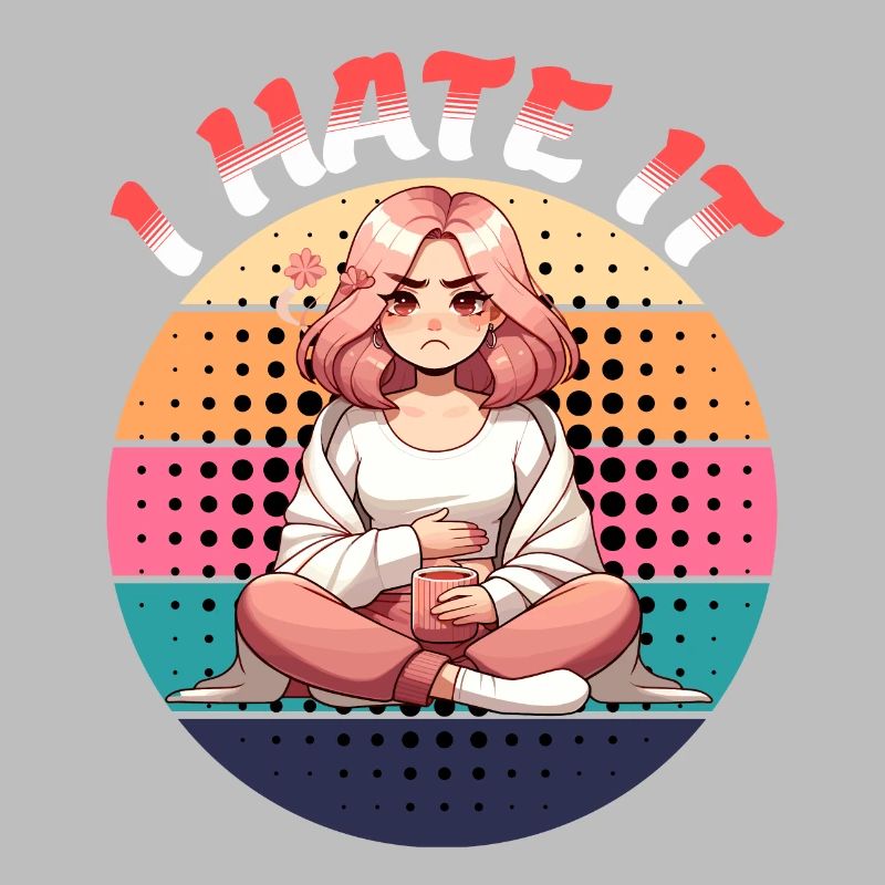 Periode Menstruation I Hate It Statement