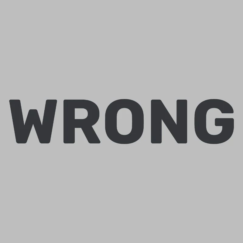 WRONG - Typograpie