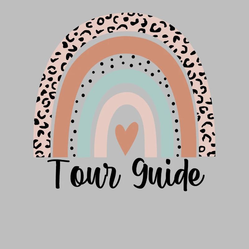 Tour Guide Rainbow Leopard Funny Tour Guide Gift
