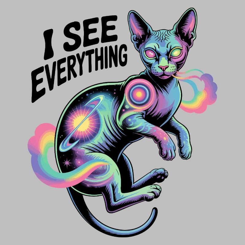 Illustrations du chat de la nébuleuse cosmique