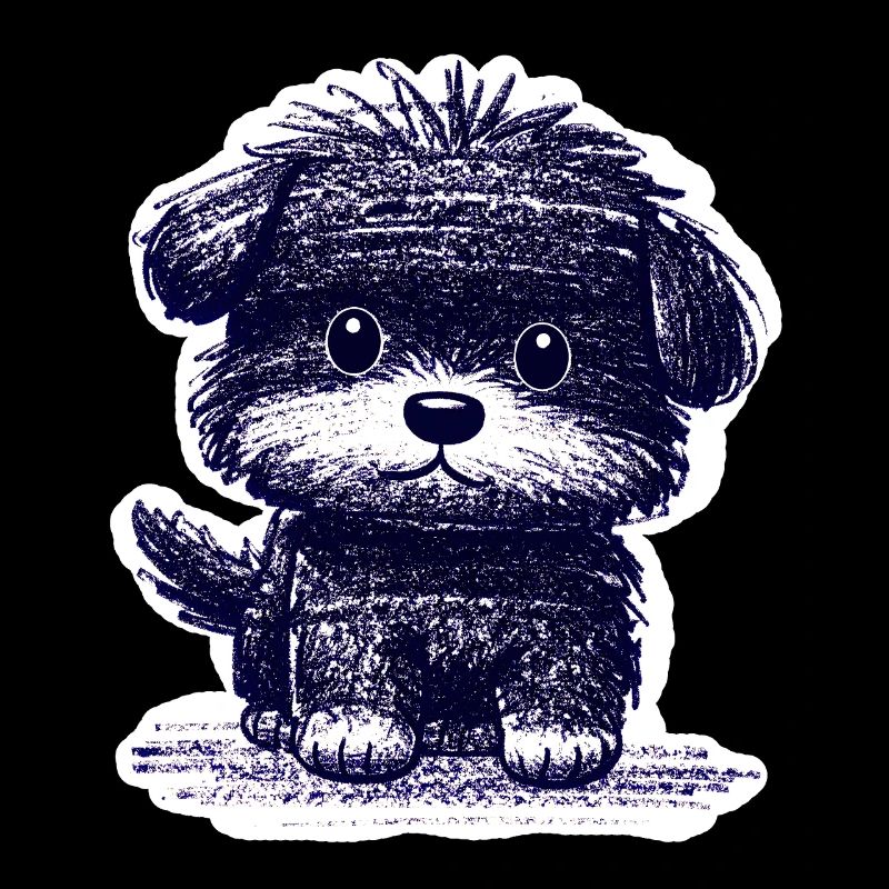 Fuzzy Puppy (Blue)
