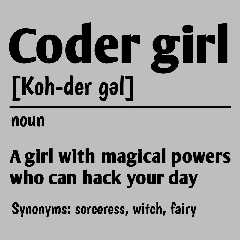 Coder Girl Definition Noun Software Developer Prog