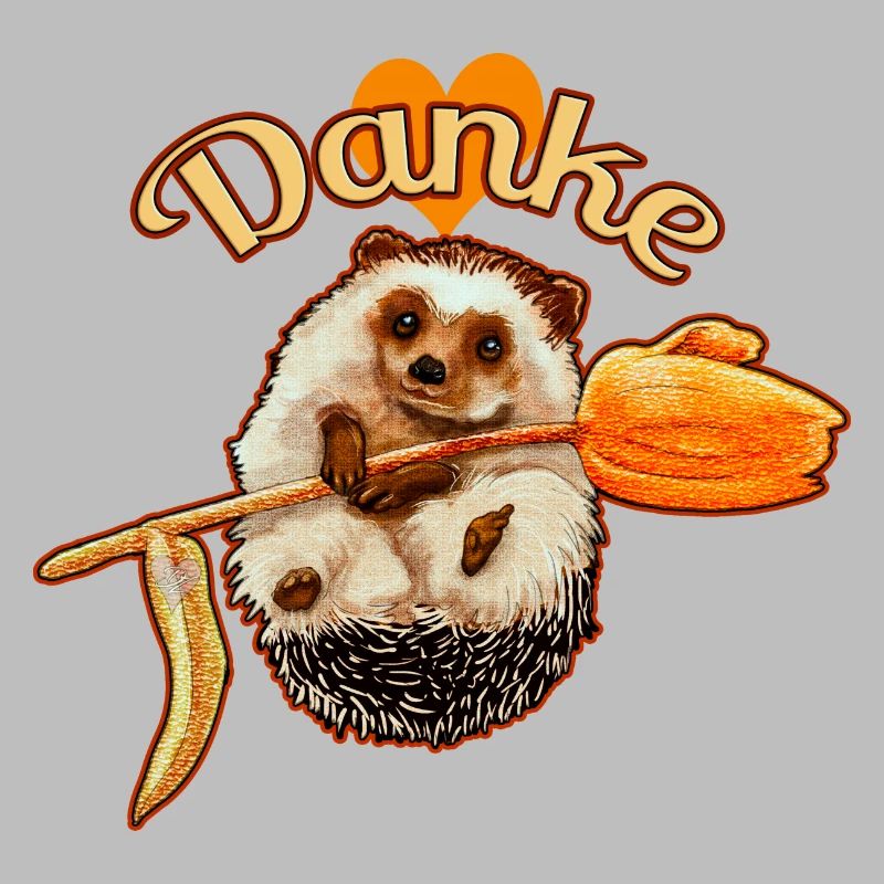 Süßer Igel mit Danke Botschaft