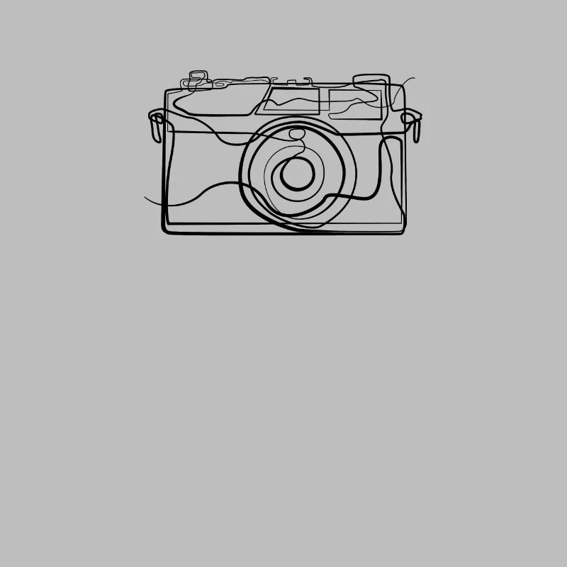 Camera - one line drawing