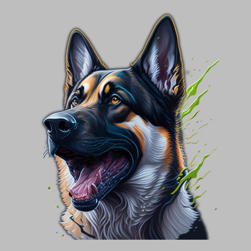 German Shepherd Head Splashart