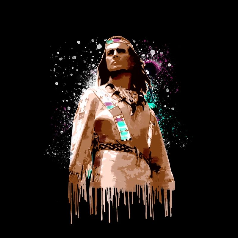 Winnetou,Indien,Illustration,Graffiti