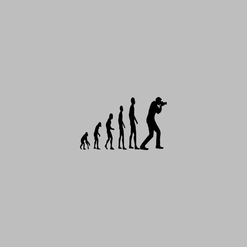 Photographe humain singe de l'évolution