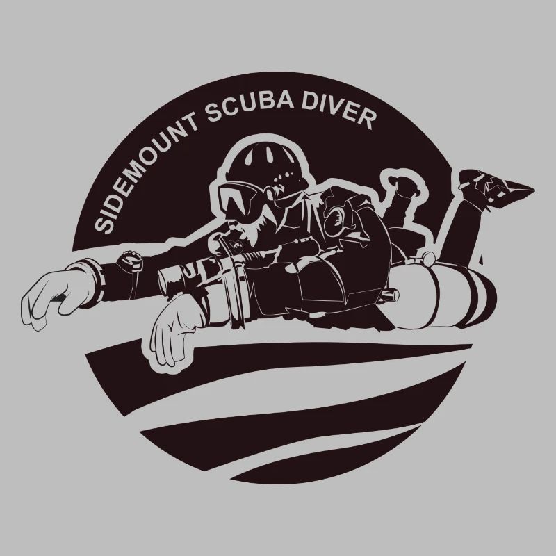 Sidemount Diver Tauchen Geschenk Tec Diving Logo