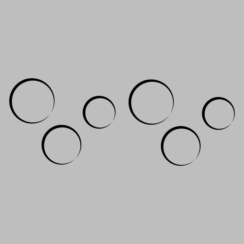 Symbole de forme de cercle à six cercles
