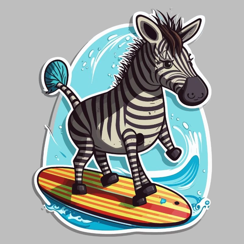Surfendes Zebra