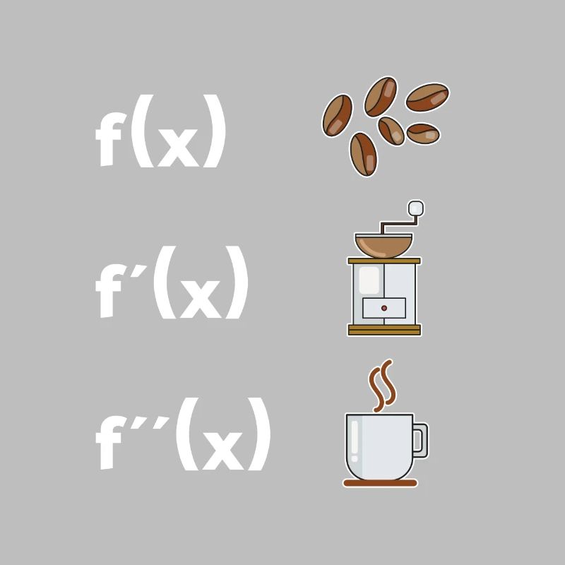 Maths enseignants dérivation de café amants