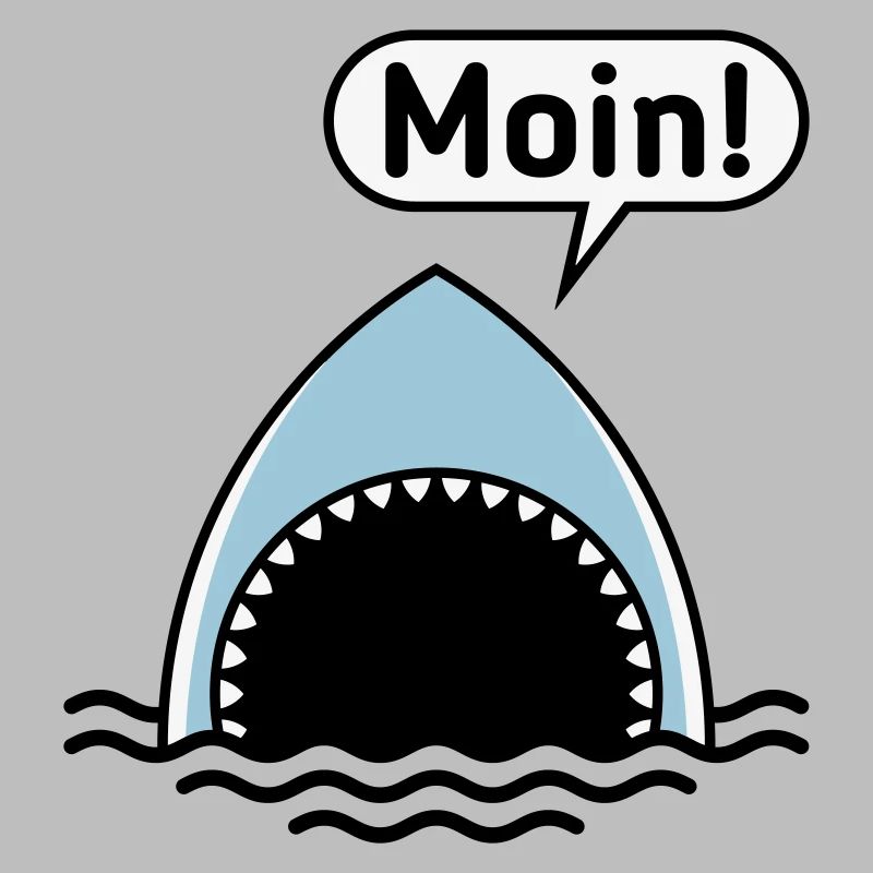 Moin! (Hai / Haifisch / Sprechblase / Comic)