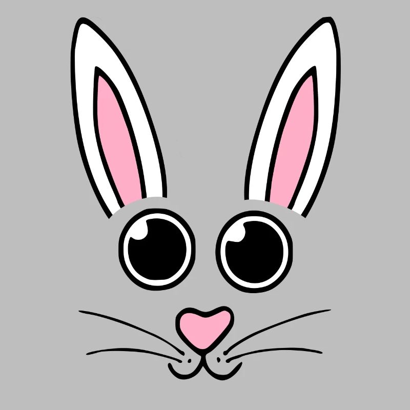 Visage de lapin de Pâques - mignon visage de lapin de Pâques
