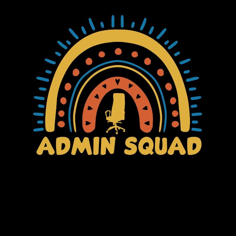 Admin Squad Boho Rainbow Outfit Administrativ