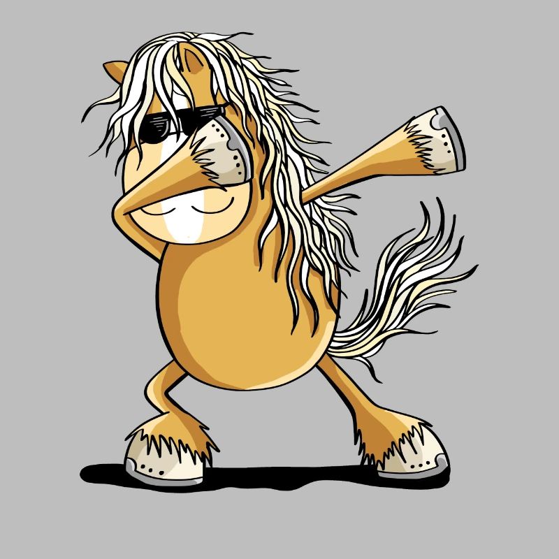 Cooles Dab Dance Pferd Dabbing Pony Comic