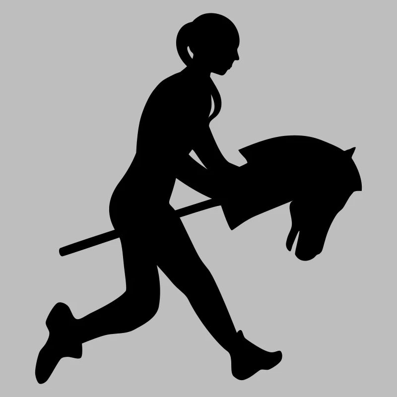 Galopez sur le cheval de bâton