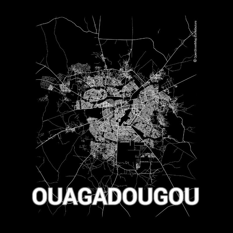 Plan de la ville et rues de Ouagadougou
