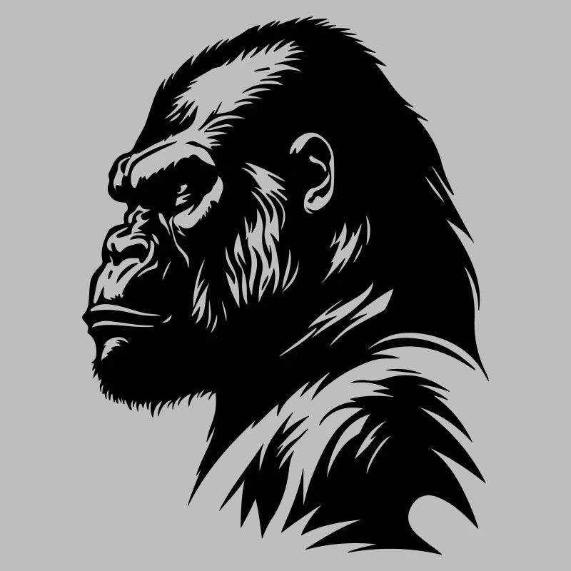 Silhouette de symbole de gorille