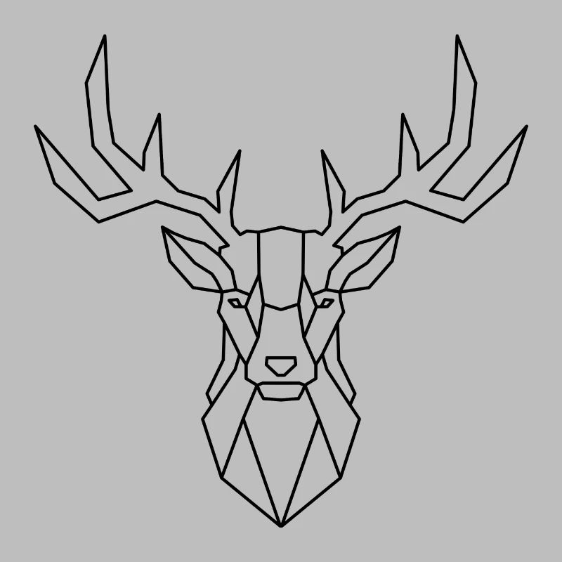 Geometric Deer – Elegance in Polygon Shape