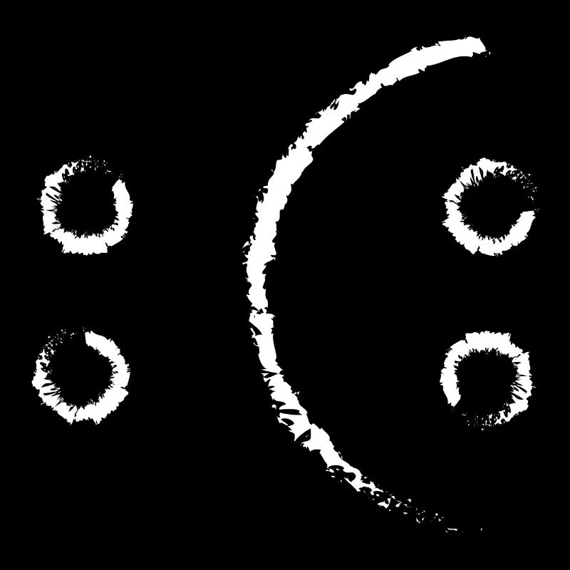 fröhlich oder traurig deine Entscheidung-weiß