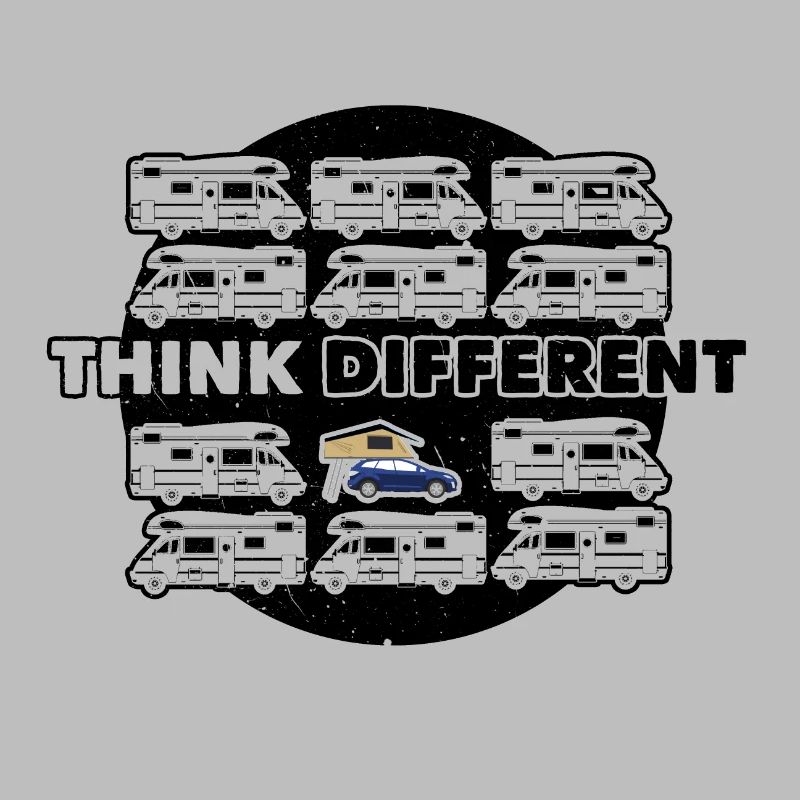 "Think Different" Dachzelt Camper Geschenkidee