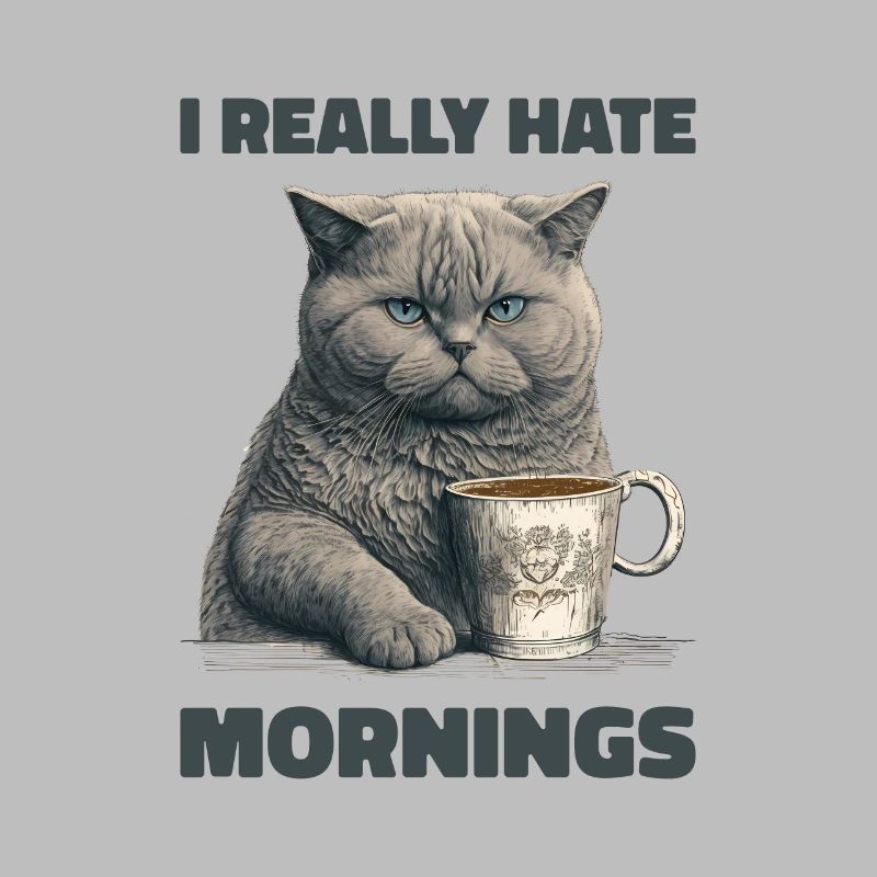 I Really hate Mornings Cat