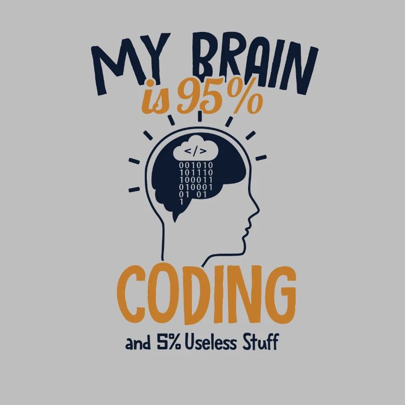 My Brain is 95% Coding Full Stack Coder Software