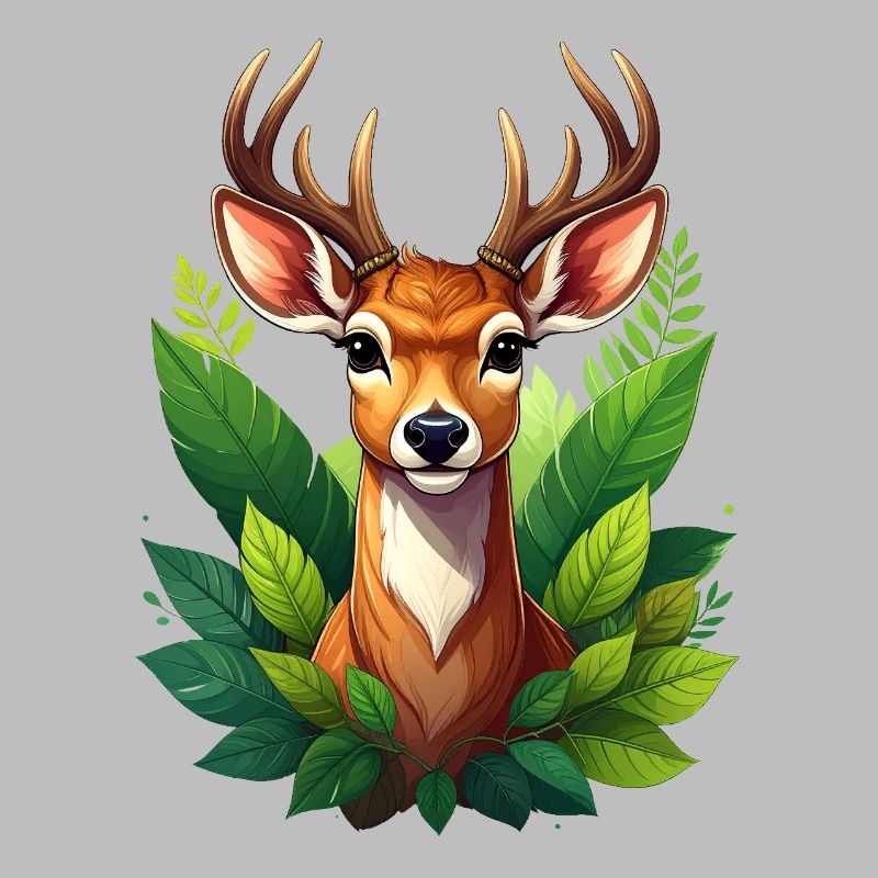 Ein Reh oder Hirsch im Wald