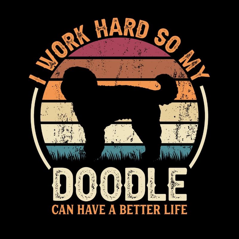 Work Hard - Retro Doodle