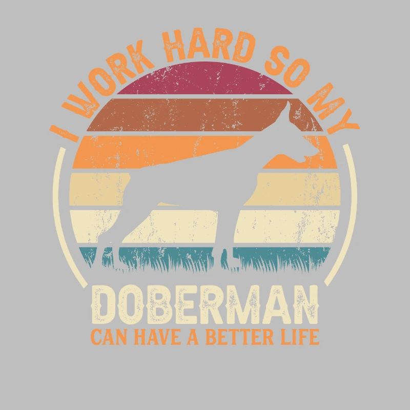 Hard Work - Retro Doberman