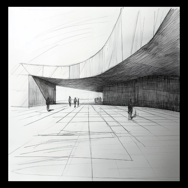 Architect Drawing Sketch Architecture