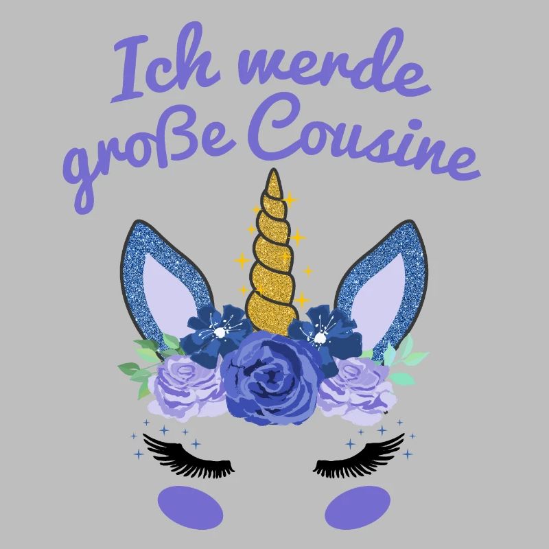 Ich Werde Große Cousine Einhorn Gesicht Geschenk