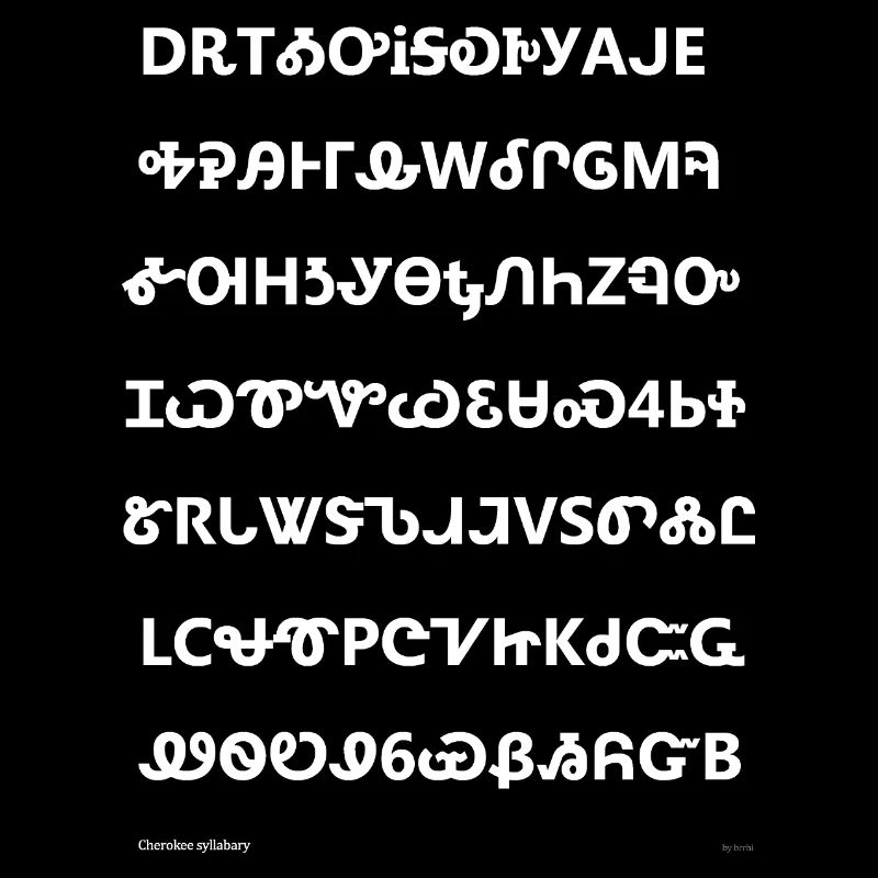 Cherokee-Silbenschrift (weiß)