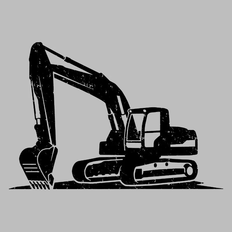 Loading Bucket Silhouette Excavator Operator Gift