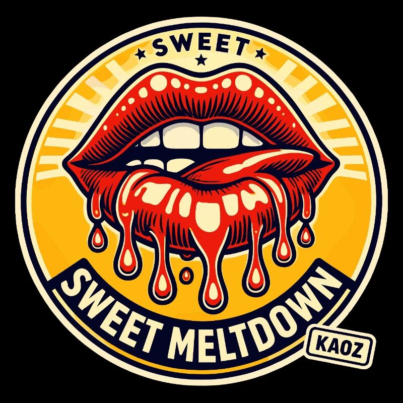 Süße Meltdown-Lippenkunst