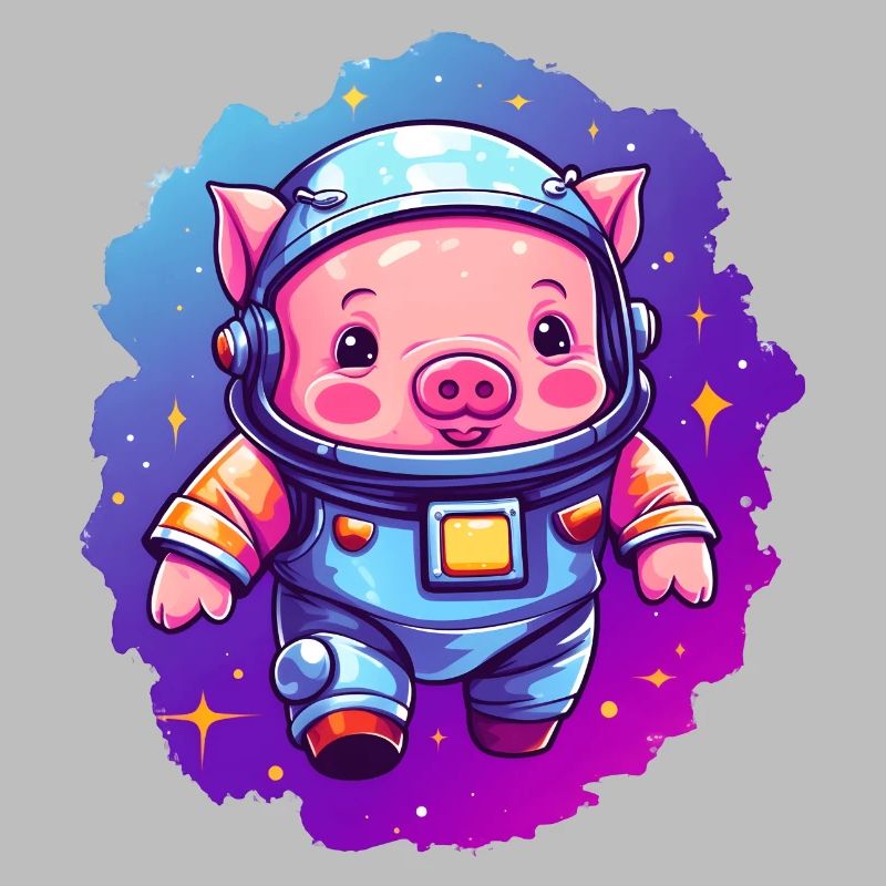 Doux cochon dans l’espace!