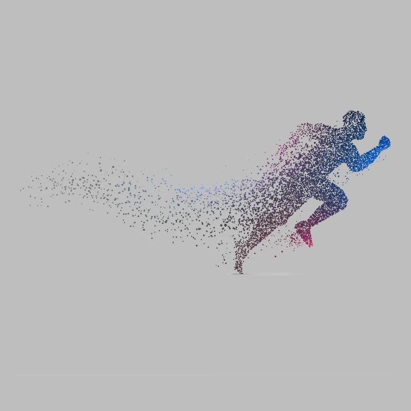 Jogging runner silhouette