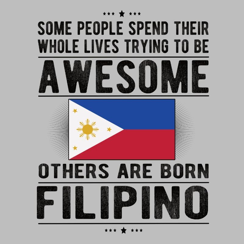 Fier Philippin né aux Philippines drapeau