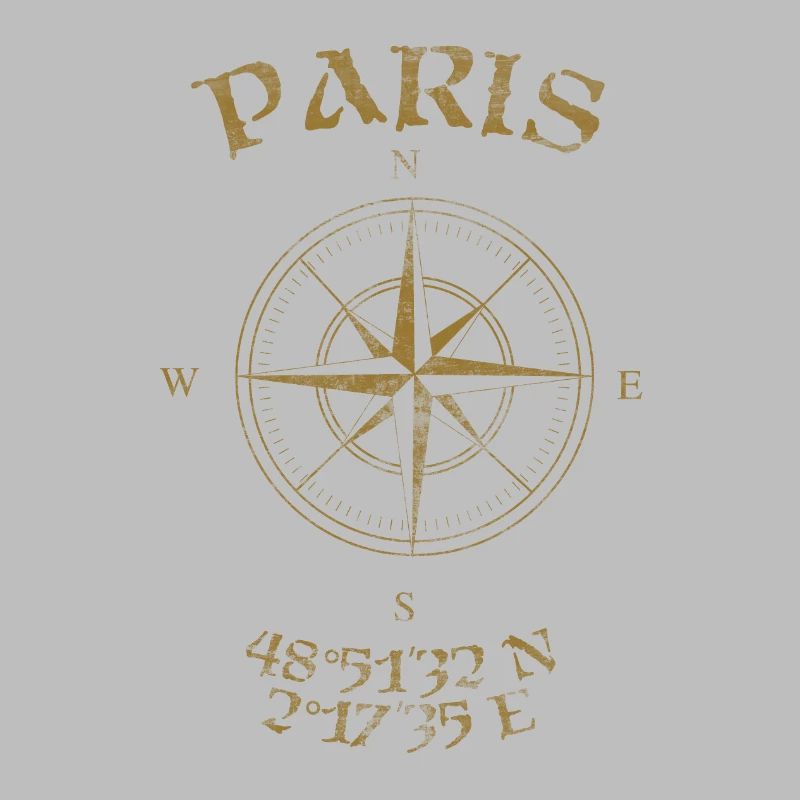Compass GPS coordinates Paris