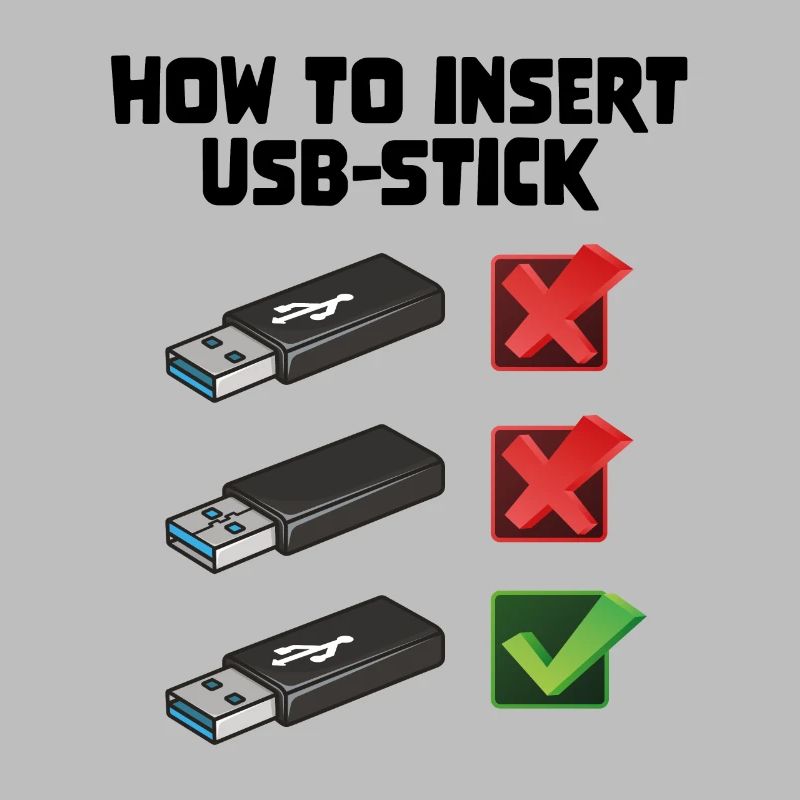 How To Insert USB Stick Funny Programmer Meme