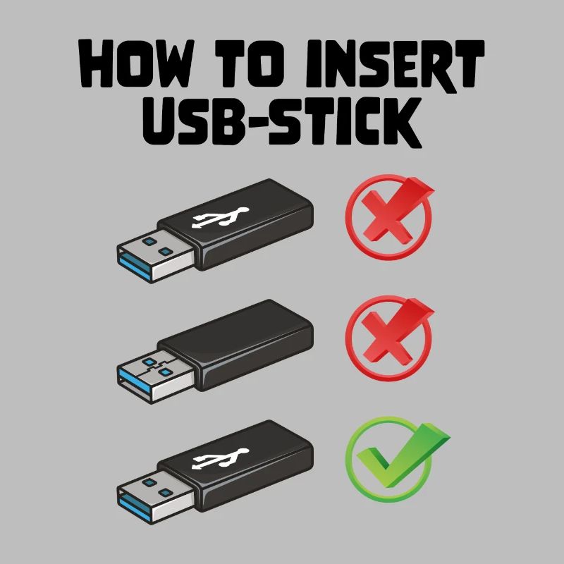 How To Insert USB Stick Funny Programmer Meme