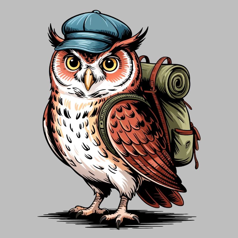 Abenteuer Eule mit Rucksack