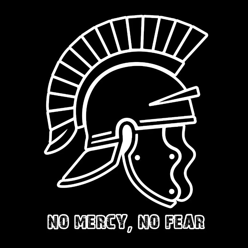 Schwarzer Kriegerhelm ohne Gnade