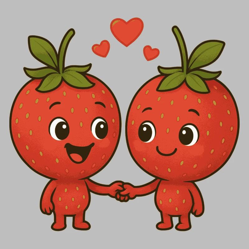 Erdbeeren mit Herzen